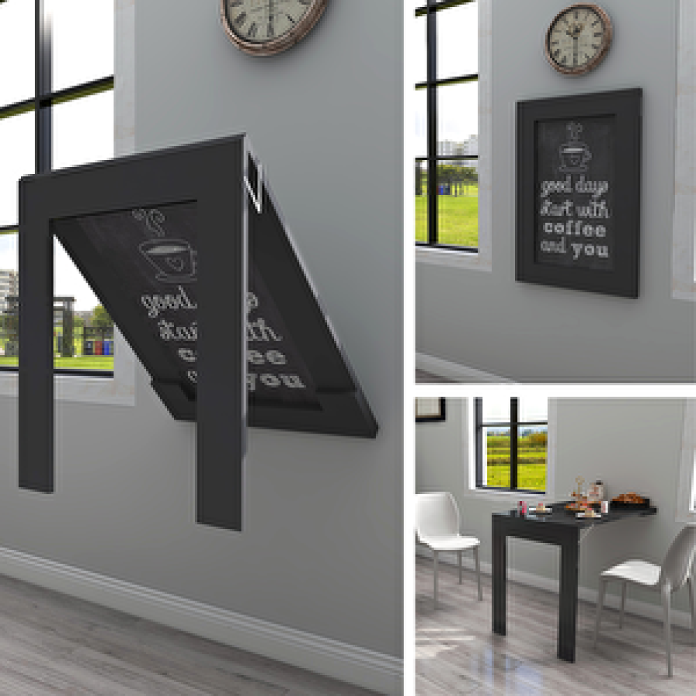 Kydonia Home 60x90 Cm Antrasit Gri Çerçeveli Tablo Masa Duvara Monte Kırma Katlanır Yemek & Mutfak Masası Fiyatı