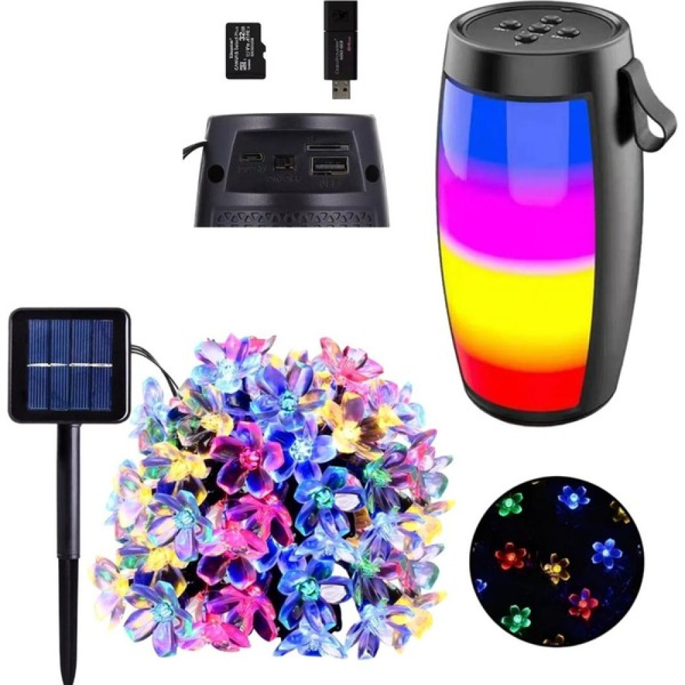Kyrotech 2 In 1 Rgb Solar Güneş Enerjili Su Geçirmez Işık Zinciri 6 mt ve Bluetooth/usb/fm/tf LED Mp3 Çalar - Renkli Dış Mekan Aydınlatma Fiyatı