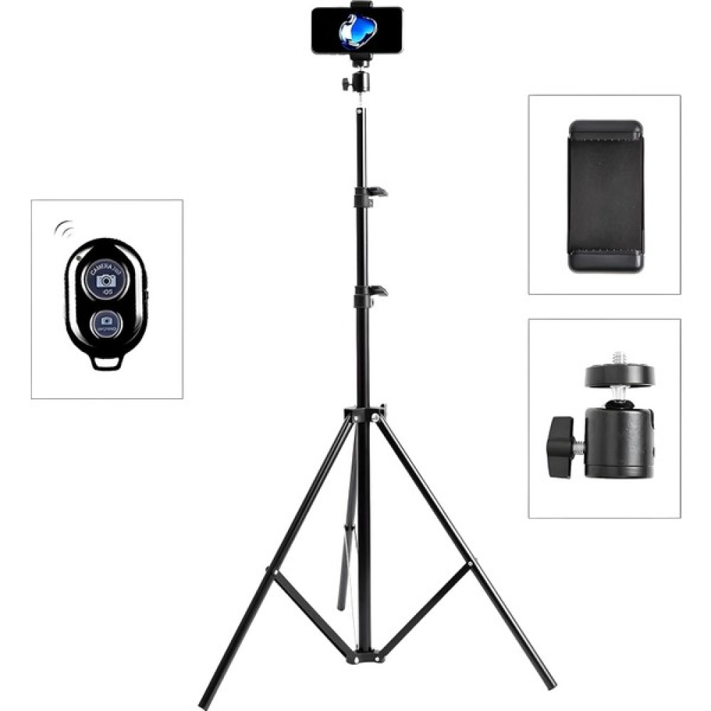 Kyrotech Profesyonel Metal 2 Metre Tüm Telefonlara Uyumlu Tripod Seti Facetime, Canlı Yayın, Tiktok, Facebook, Youtube, Selfie Çekimleri Bluetooth ... Tripodlar Fiyatı