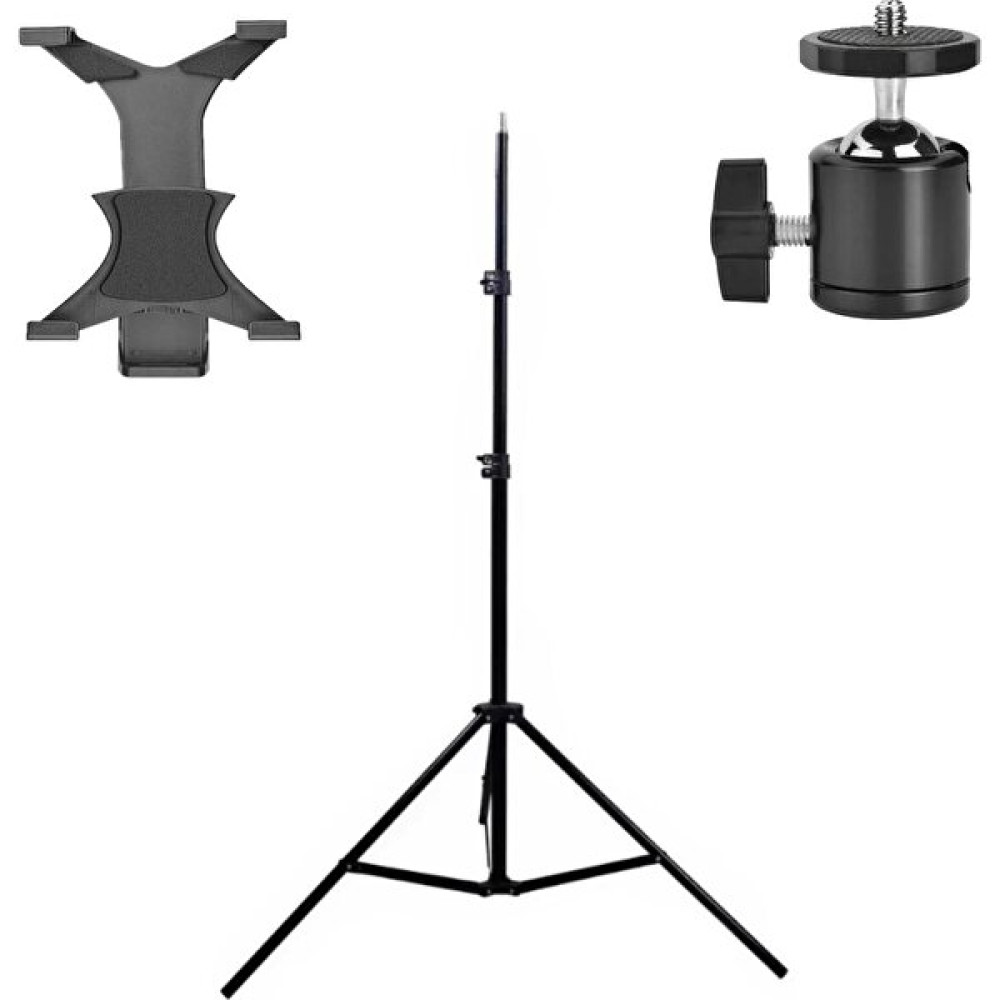 Kyrotech Tablet Tutucu 2 Metre Metal Tripod Ayaklı 360 Hareketli Mafsal ipad Tutucu Tablet Holder - Siyah Tripodlar Fiyatı