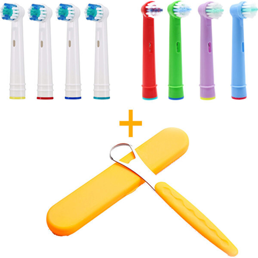 Kyver 8’li Paket Yetişkin ve Çoçuk Için Oral-B ile Uyumlu Yedek Diş Fırçası Başlığı + Dil Temizleme Aparat - Turuncu Şarjlı Diş Fırçası ve Aksesuarları Fiyatı