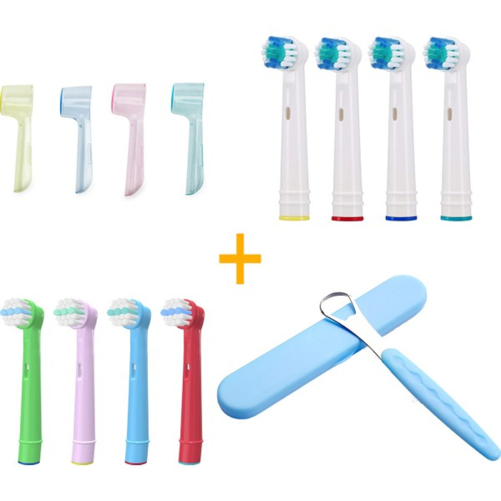 Kyver 8’li Yetişkin ve Çoçuk Oral-B ile Uyumlu Yedek Diş Fırçası Başlığı + Dil Temizleme + Koruyucu Kapak - Mavi Diş Fırçaları Fiyatı
