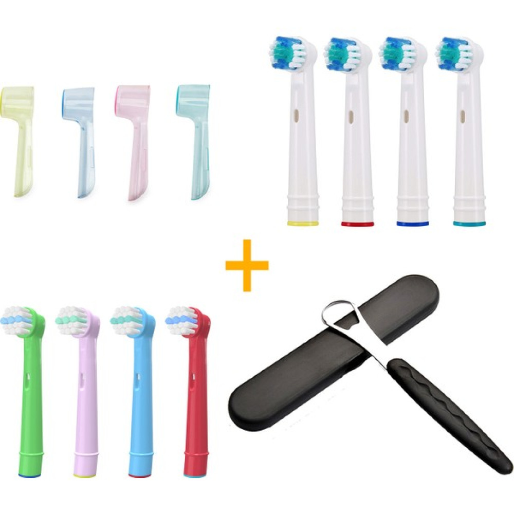 Kyver 8’li Yetişkin ve Çoçuk Oral-B ile Uyumlu Yedek Diş Fırçası Başlığı + Dil Temizleme + Koruyucu Kapak - Siyah Diş Fırçaları Fiyatı