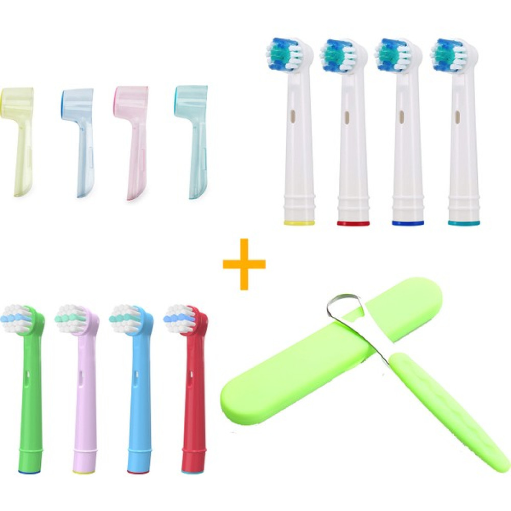 Kyver 8’li Yetişkin ve Çoçuk Oral-B ile Uyumlu Yedek Diş Fırçası Başlığı + Dil Temizleme + Koruyucu Kapak - Yeşil Diş Fırçaları Fiyatı