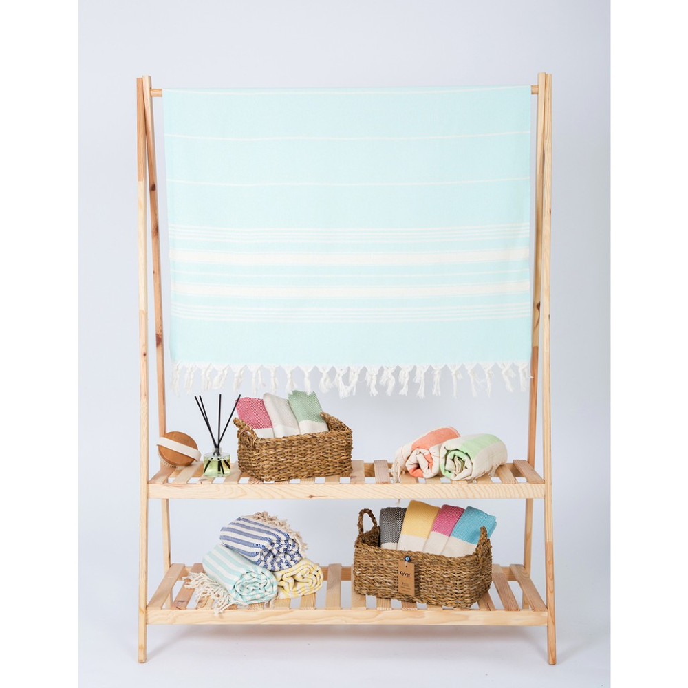Kyver Başak Desenli %100 Pamuk Plaj, Hamam Peştemal, Banyo, Misafir, Havuz, Spa Havlusu 90X190 cm - Mint Yeşili - 90 x 190 cm El / Yüz Havlusu Fiyatı
