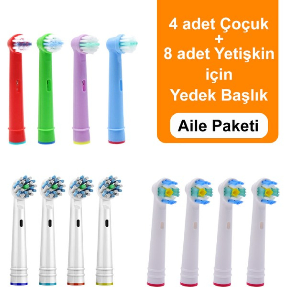 Kyver Oral-B Uyumlu Dış Fırçası Yedek Başlığı Aile Paketi Şarjlı Diş Fırçası ve Aksesuarları Fiyatı