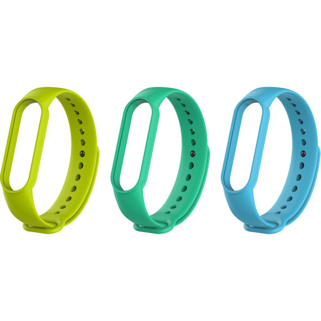 Kyver Xiaomi Mi Band 5 ve 6 Uyumlu Silikon Kordon 3'lü Set 6 - Mavi - Açık Mavi Cep Telefonu Fiyatı