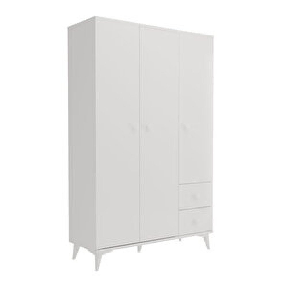 Kzn Home 3 Kapakli 2 Çekmeceli Beyaz Mdf Gardirop Gardrop & Dolap Fiyatı