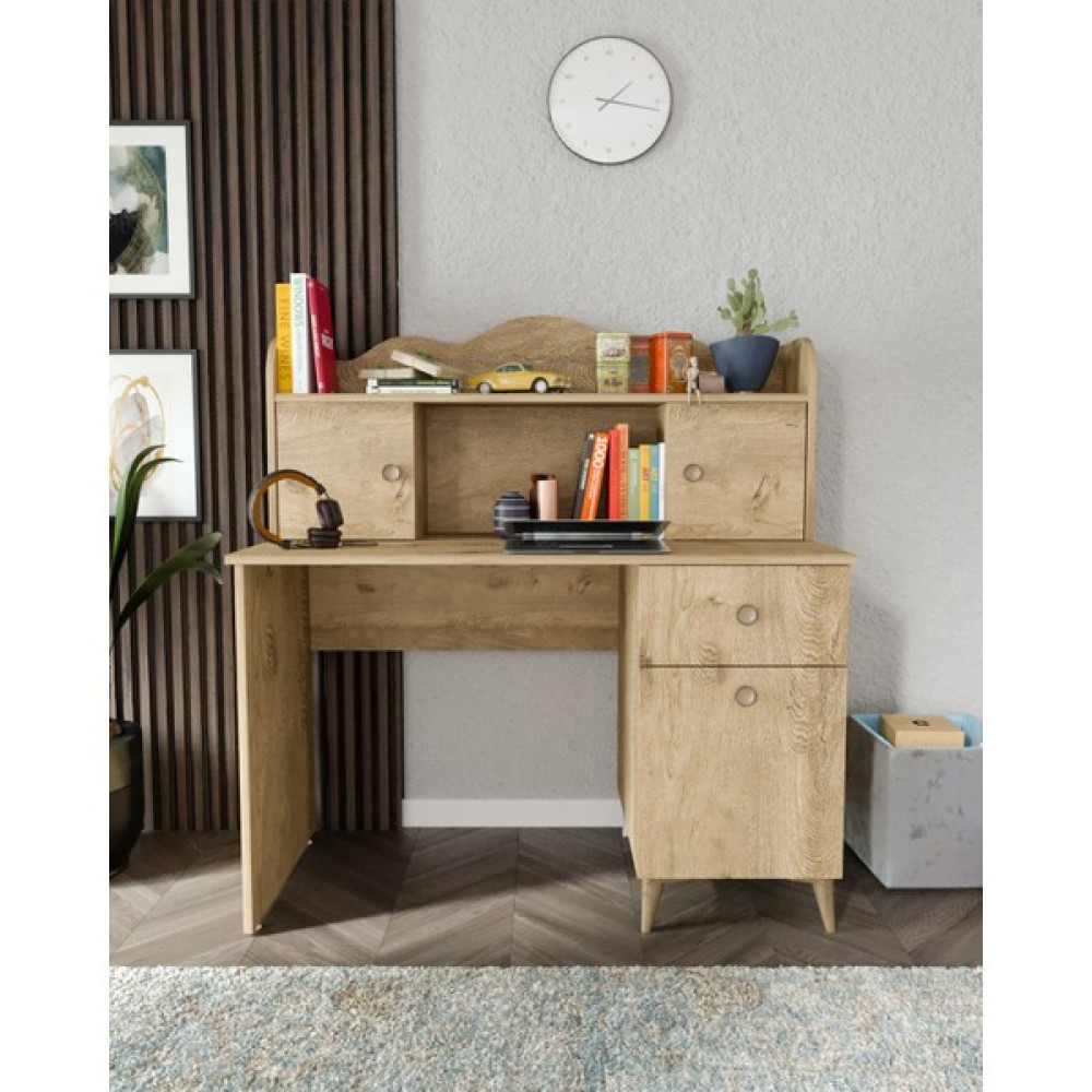 Kzn Home Akasya Çalışma Masası, Bilgisayar Masası, Ofis Masası Meşe - Tamamı 1. Kalite Mdf - 120 x 60 cm Çalışma Masası Fiyatı