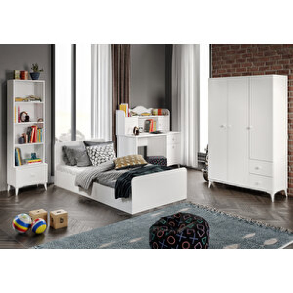 Kzn Home Akasya Modern Genç Odası Takımı Beyaz - 4 Parçalı Ve Tamamı 1. Kalite Mdf Bebek-Çocuk Odası Fiyatı