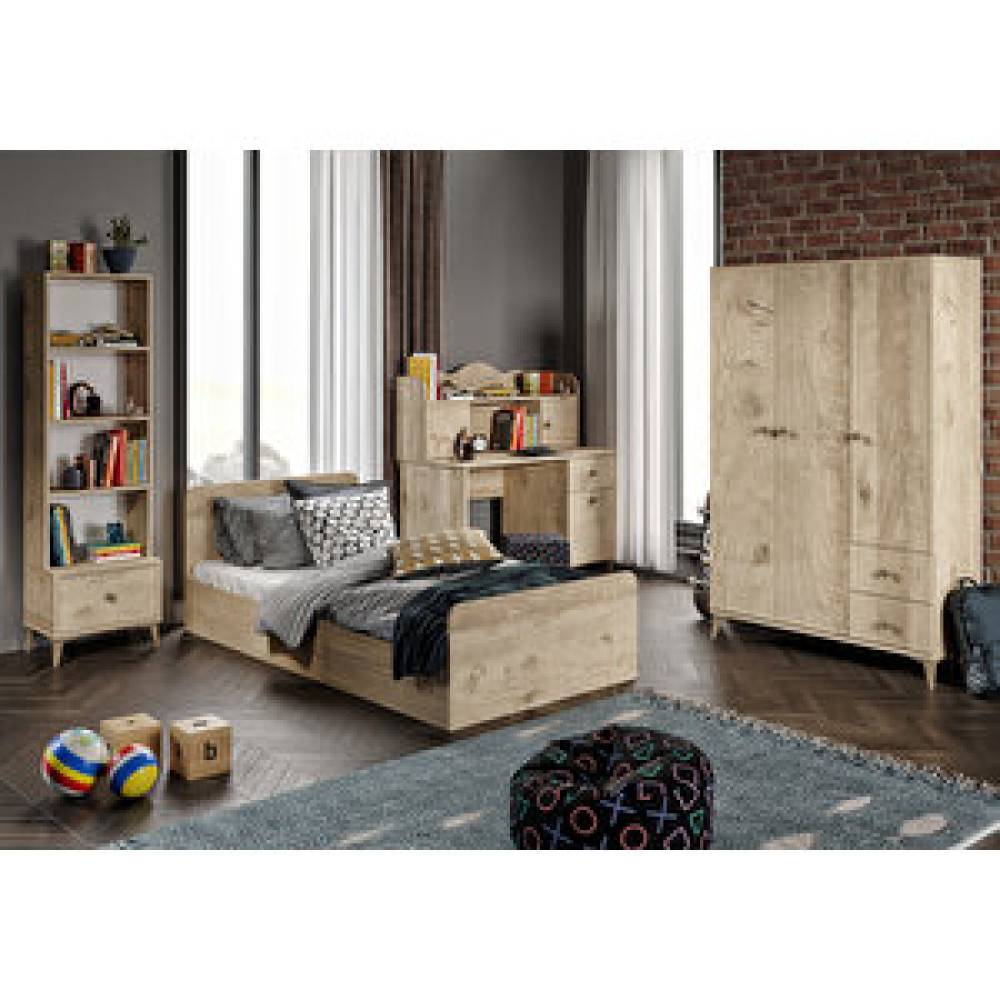 Kzn Home Akasya Modern Genç Odası Takımı Meşe - 4 Parçalı Ve Tamamı 1. Kalite Mdf Bebek-Çocuk Odası Fiyatı