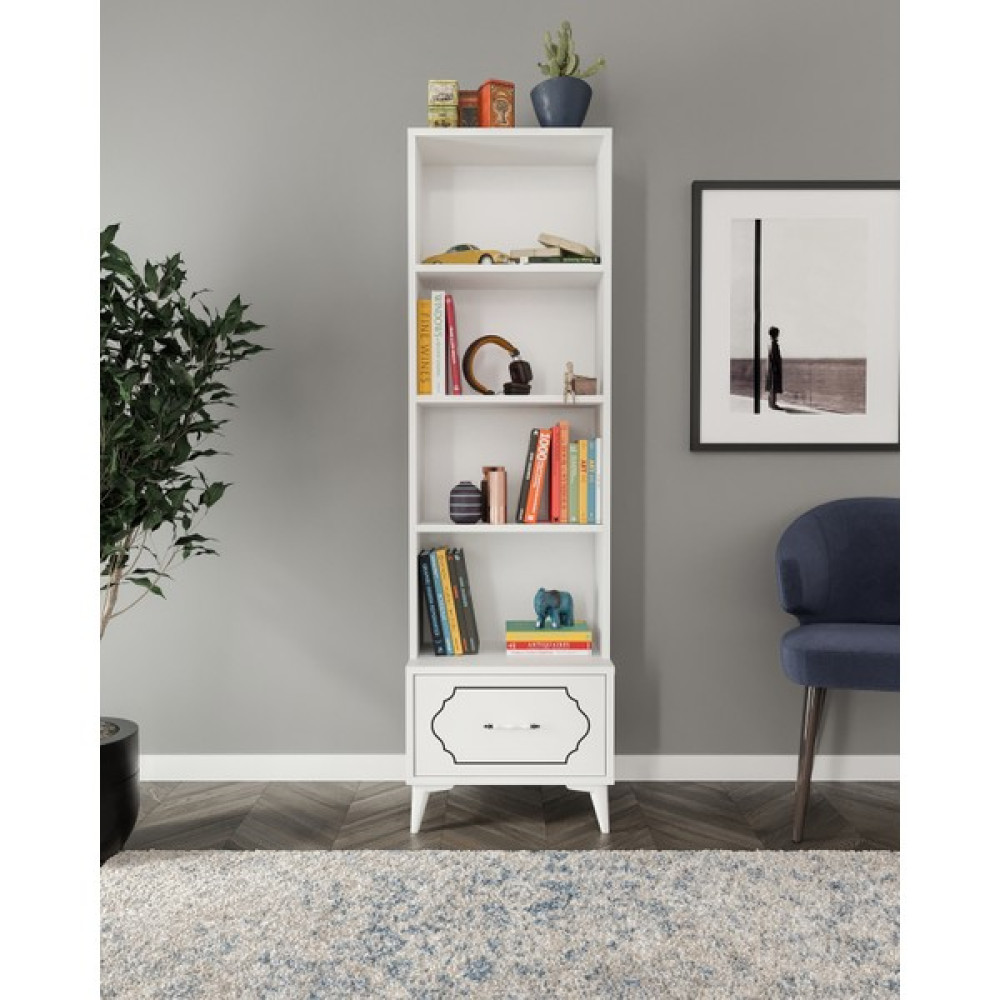 Kzn Home Hayal Modern Çekmeceli Mdf Kitaplık Beyaz - Tamamı 1.  Mdf Oto Boyaları Fiyatı