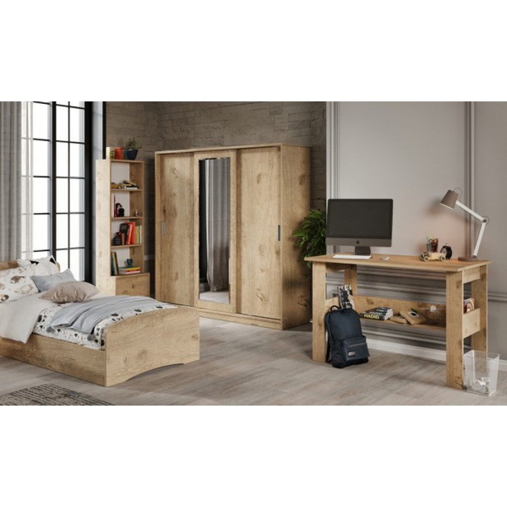 Kzn Home Samira Modern Genç Odası Takımı Meşe - 5 Parçalı ve Tamamı Mdf - Akçaağaç Genç Odası Takımı / Seti Fiyatı