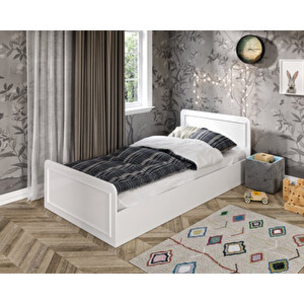 Kzn Home Snow Tek Kişilik Country Tarzı Mdf Karyola - 100cm X 200cm Ölçülerinde Bebek Karyolası Fiyatı
