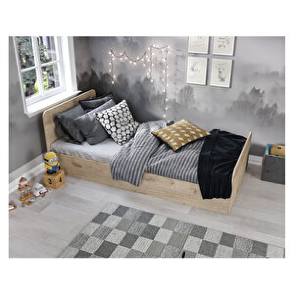 Kzn Home Tek Kişilik Modern Meşe Mdf Karyola Karyola Fiyatı