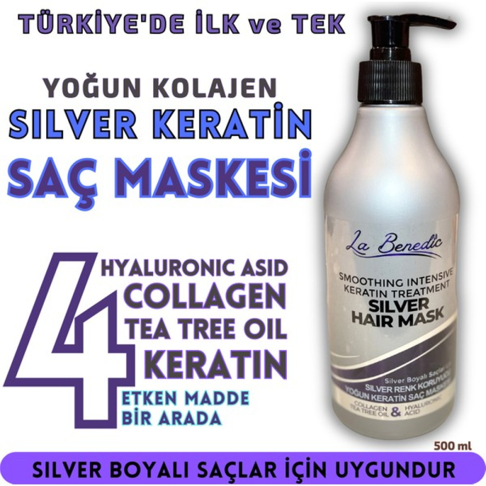 La Benedic Yumuşatıcı Yoğun Silver Keratin Collagen Saç Bakım Maskesi (Silver Boyalı Saç Tipleri İçin) 500 ml Saç Bakım Maskeleri & Serumlar & Spreyler Fiyatı