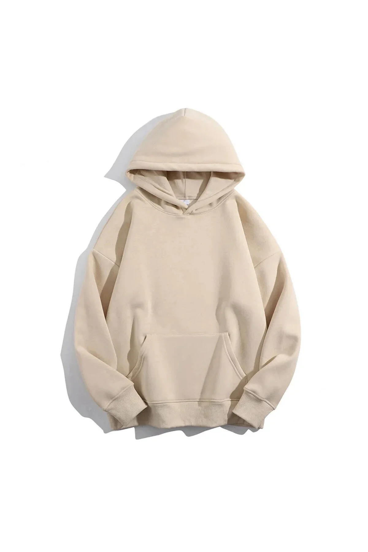 LA GULER Unisex Basic Kapüşonlu Baskısız Düz Oversize Geniş 3 Iplik %100 Pamuklu Hoodie Sweatshirt.. S Beden" Bayan Sweatshirt Fiyatı
