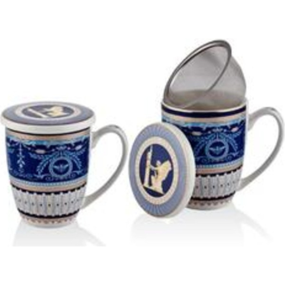 La Lamedore Blue Banube Filiteli Kupa 8,3X11,5CM - Mavi - Beyaz Fincan / Bardak / Kahve Takımı Fiyatı