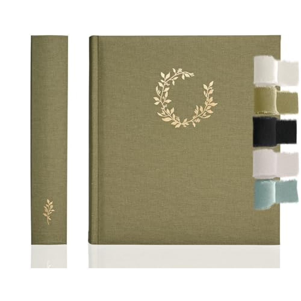 La Lente Premium Scrapbook Album – Photo Album with Writing Space – 100 Pages for Multiple Sizes 4x6, 5x7, 6x8, 8x10 – Holds 500 Photos – Wedding, Baby, Travel & Family Memories