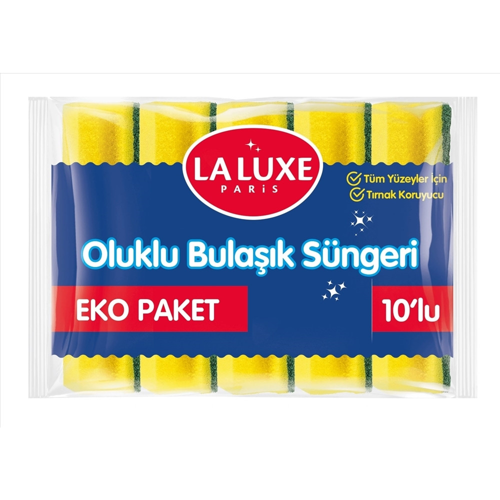 La Luxe Paris Oluklu Bulaşık Sünger 10'lu Diğer Fiyatı