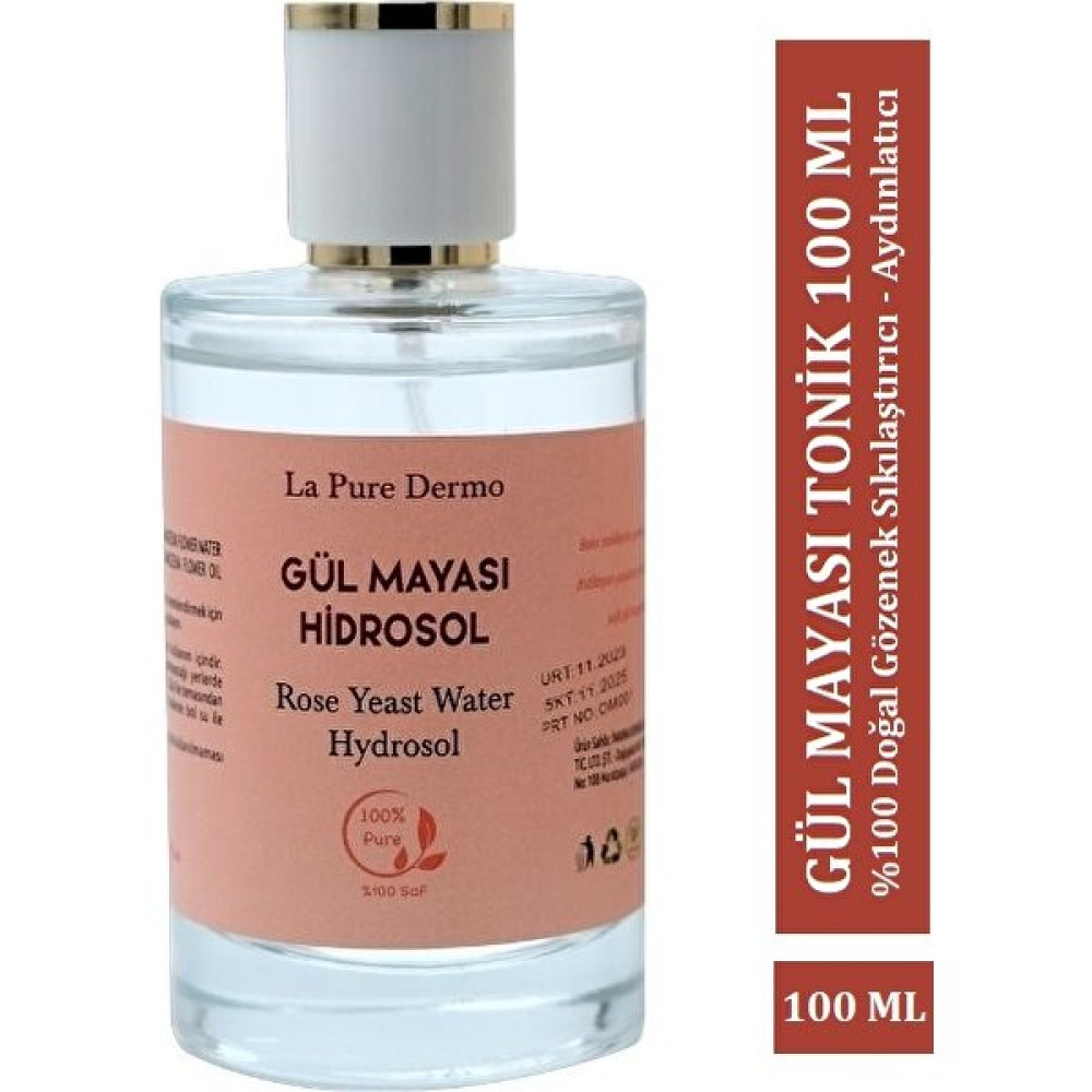 La Pure Dermo Gül Mayası Hidrosol Gözenek Sıkılaştırıcı Aydınlatıcı Tonik 100 ml Cilt Temizleme ve Peeling Fiyatı