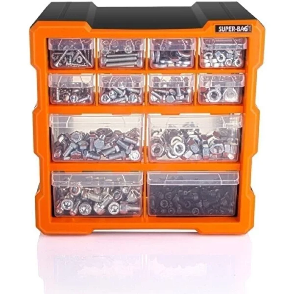 La Push Concept Süper Bag Mono Blok Çekmece Seti 12'li Hobby Organizer Seti Monoblok Çekmece Takı Vida Dübel Kutusu Alet Çantası & Dolabı Fiyatı
