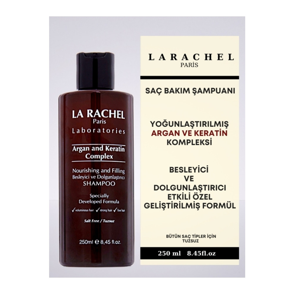 La Rachel Extra Hacim Etkili Yoğunlaştırılmış Argan Ve Keratin Kompleksi. Tuzsuz Özel Formül 250 ml Şampuan ve Saç Kremi Fiyatı