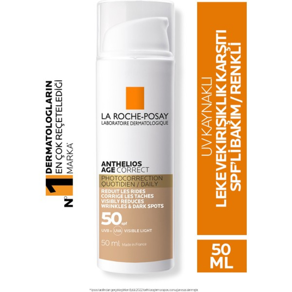 La Roche Posay Anthelios Age Correct Spf50 Renkli Güneş Kremi 50 Ml Anti-Aging / Yaşlanma Karşıtı Fiyatı