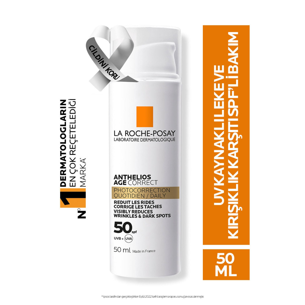 La Roche Posay Anthelios Age Correct SPF50+ Yaşlanma Karşıtı Yüz Güneş Kremi 50 ml Güneş Kremleri ve Losyonları Fiyatı