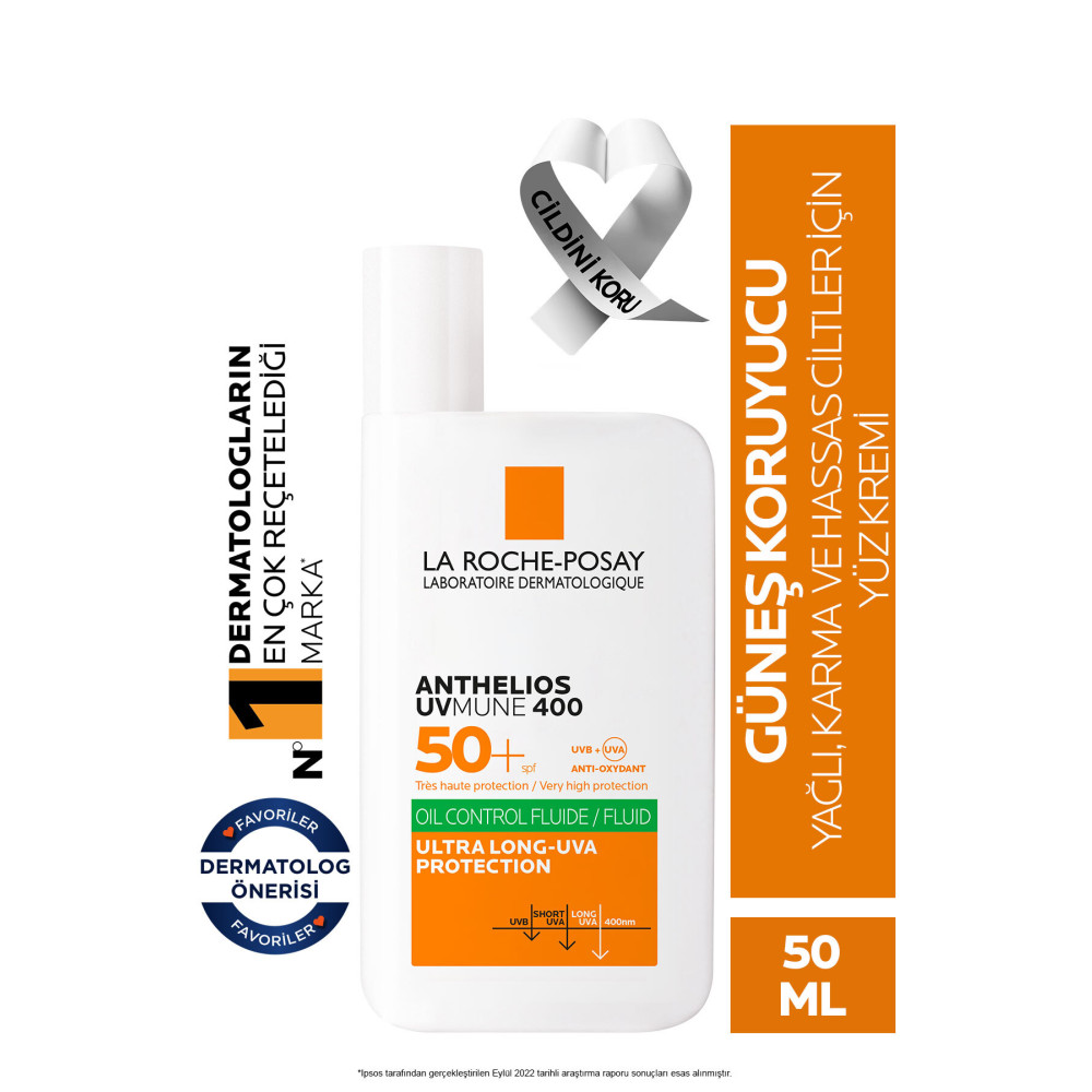 La Roche Posay Anthelios Uvmune 400 Oil Control Fluid Güneş Kremi Spf50+ 50ml Güneş Kremleri ve Losyonları Fiyatı
