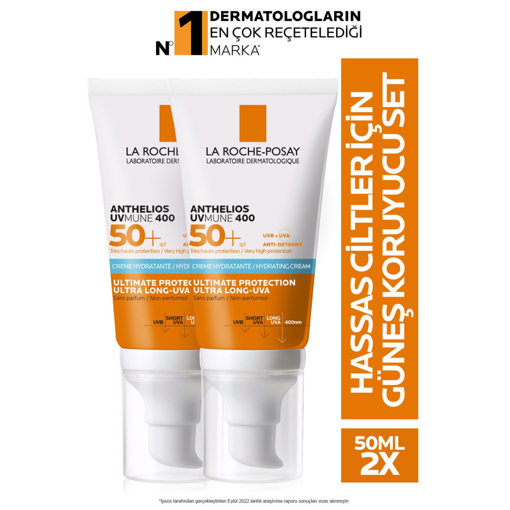 La Roche Posay Anthelios Uvmune Hassas Ciltler Için Yüksek Korumalı Yüz Güneş Kremi Set 50 ml X2 Güneş Kremleri ve Losyonları Fiyatı