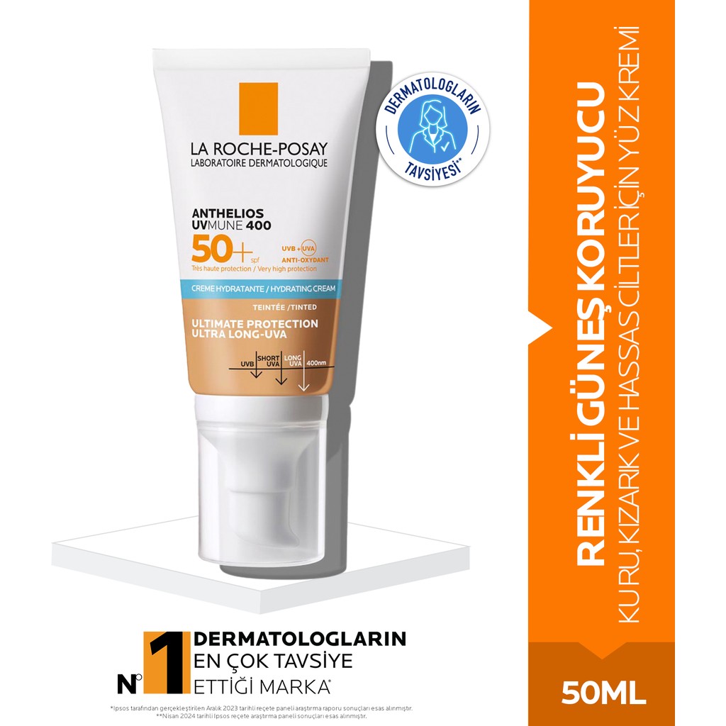 La Roche Posay Anthelios Uvmune SPF+50 Hassas Ciltler İçin Yüksek Korumalı Renkli Yüz Güneş Kremi Güneş Kremleri ve Losyonları Fiyatı
