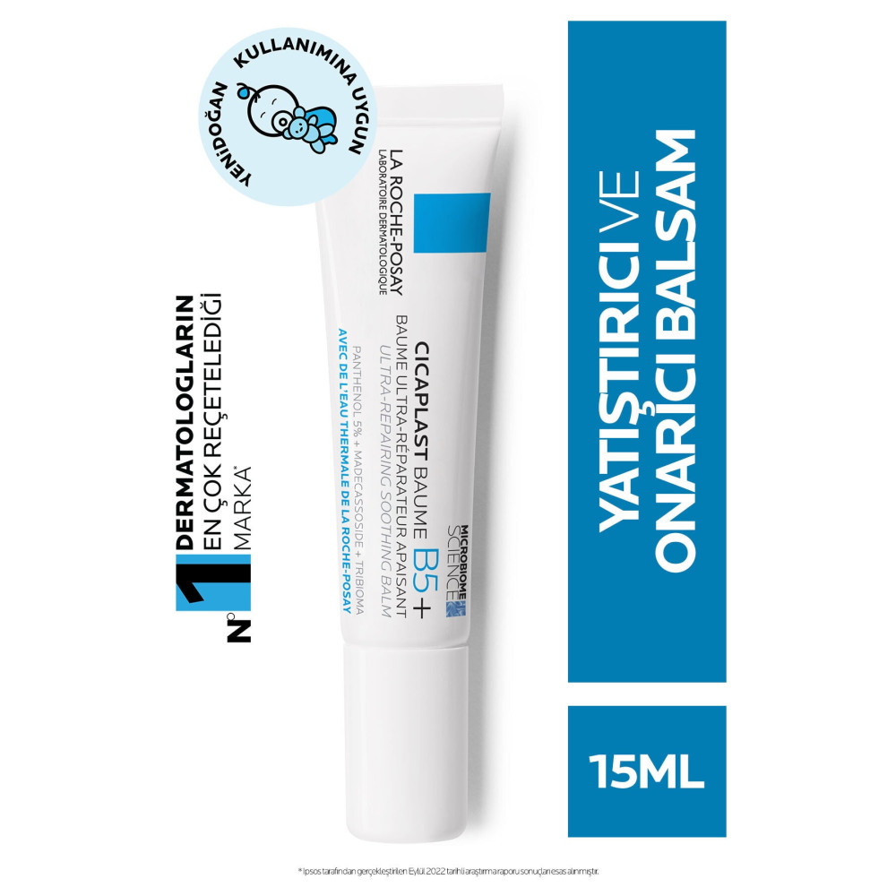 La Roche Posay Cicaplast Baume B5 15 mlKuru ve Tahriş Olmuş Ciltler için Onarıcı Bakım Kremi Vücut Losyonu ve Nemlendiricileri Fiyatı