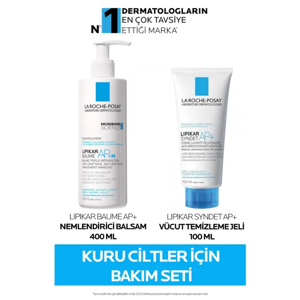 La Roche Posay Kuru Ciltler Için Bakım Seti: Lipikar Baume Nemlendirici&Syndet Vücut Temizleme Jeli Yüz Bakım Setleri Fiyatı