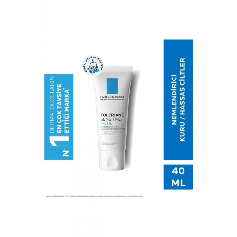 La Roche Posay La Roche-Posay Toleriane Sensitive Riche Prebiyotik Krem Kuru/Hassas Ciltler 40Ml Akne ve Sivilce Bakımı Fiyatı