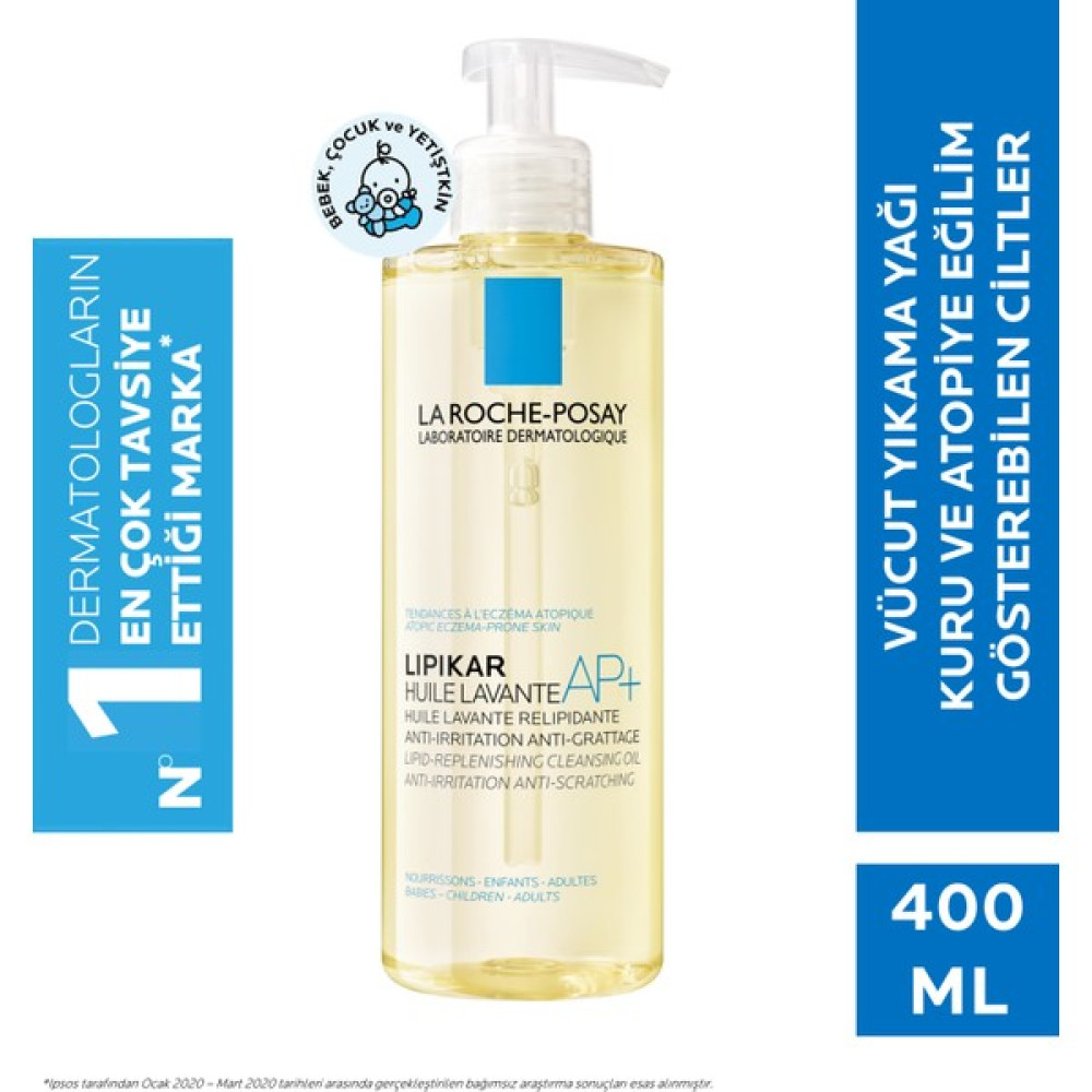 La Roche-Posay Lipikar Cleansing Oil AP+ Yenileyici Vücut Yıkama Yağı 400 ml Makyaj Temizleyicileri Fiyatı
