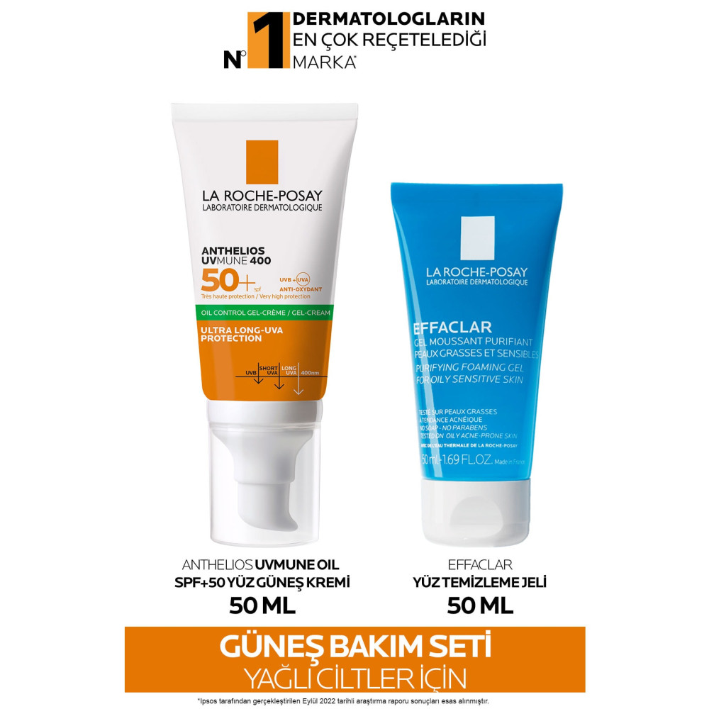 La Roche Posay Yağlı Ciltler İçin Bakım Seti 2:Effaclar Yüz Temizleme Jeli &Anthelios Güneş Kremi Cilt Temizleme ve Peeling Fiyatı