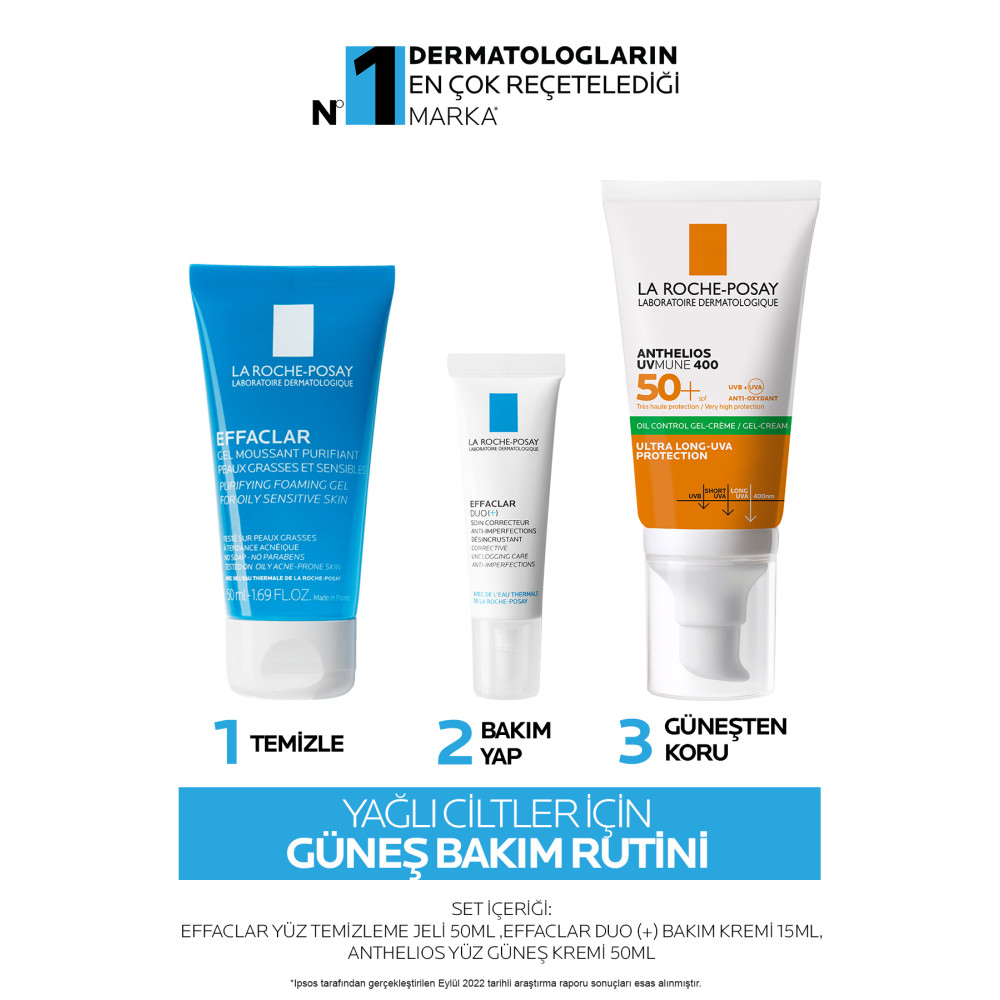La Roche Posay Yağlı ciltler için güneş bakım rutini Cilt Temizleme ve Peeling Fiyatı