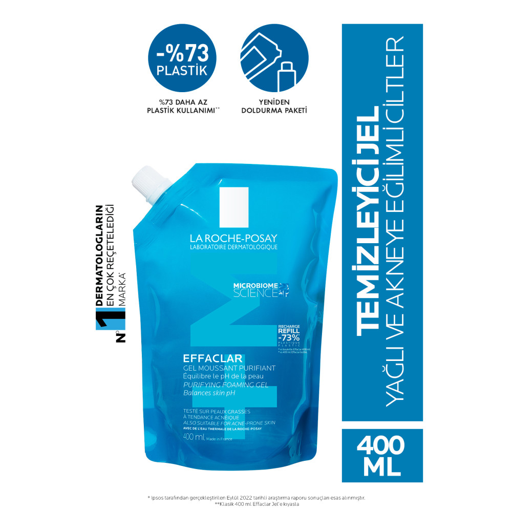 La Roche Posay Yağlı Ve Akneye Eğilimli Ciltler Için Effaclar Jel 400ml Tekrar Dolum Paketi Cilt Temizleme ve Peeling Fiyatı
