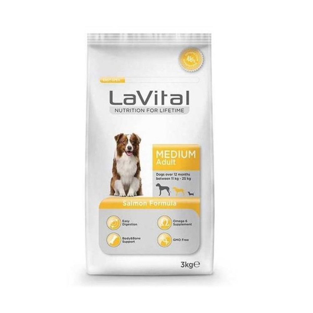 La Vital Orta Irk Somonlu Yetişkin Kuru Köpek Maması 3 Kg Evcil Hayvan Ürünleri Fiyatı