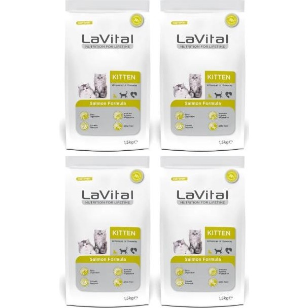 La Vital Somon Balıklı Yavru Kedi Maması 1,5 Kg*4 Adet Evcil Hayvan Ürünleri Fiyatı