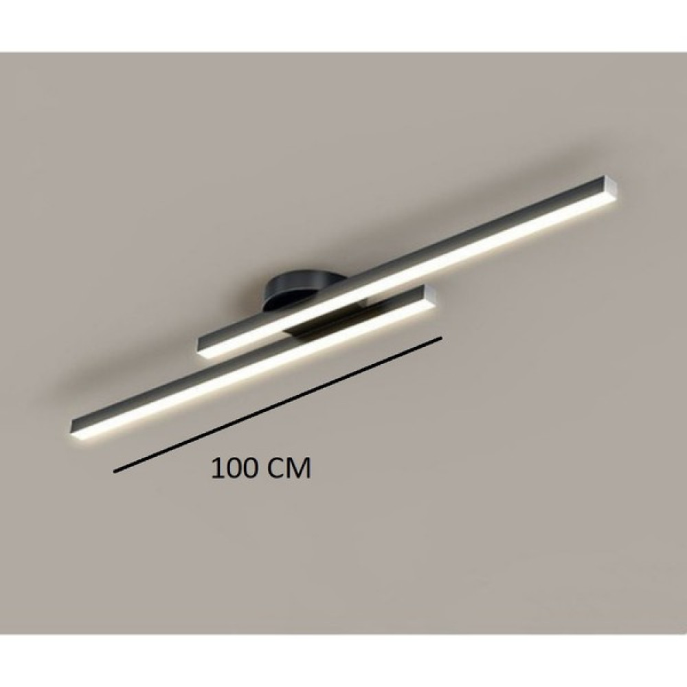 Laaysa 3 Renk Yanabilen ( 3000 K-4000K-6500K ) Modern Tavan Koridor Aydınlatması Çubuk LED Lineer Avize Armatür Ikili 100 cm Çubuk Uzunluğu Avize Fiyatı