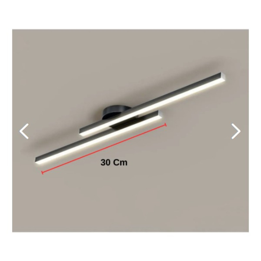Laaysa Modern Tavan Koridor Aydınlatması Çubuk LED Siyah Günışığı Lineer Avize Armatür Ikili - 2X30CM 10W Avize Fiyatı