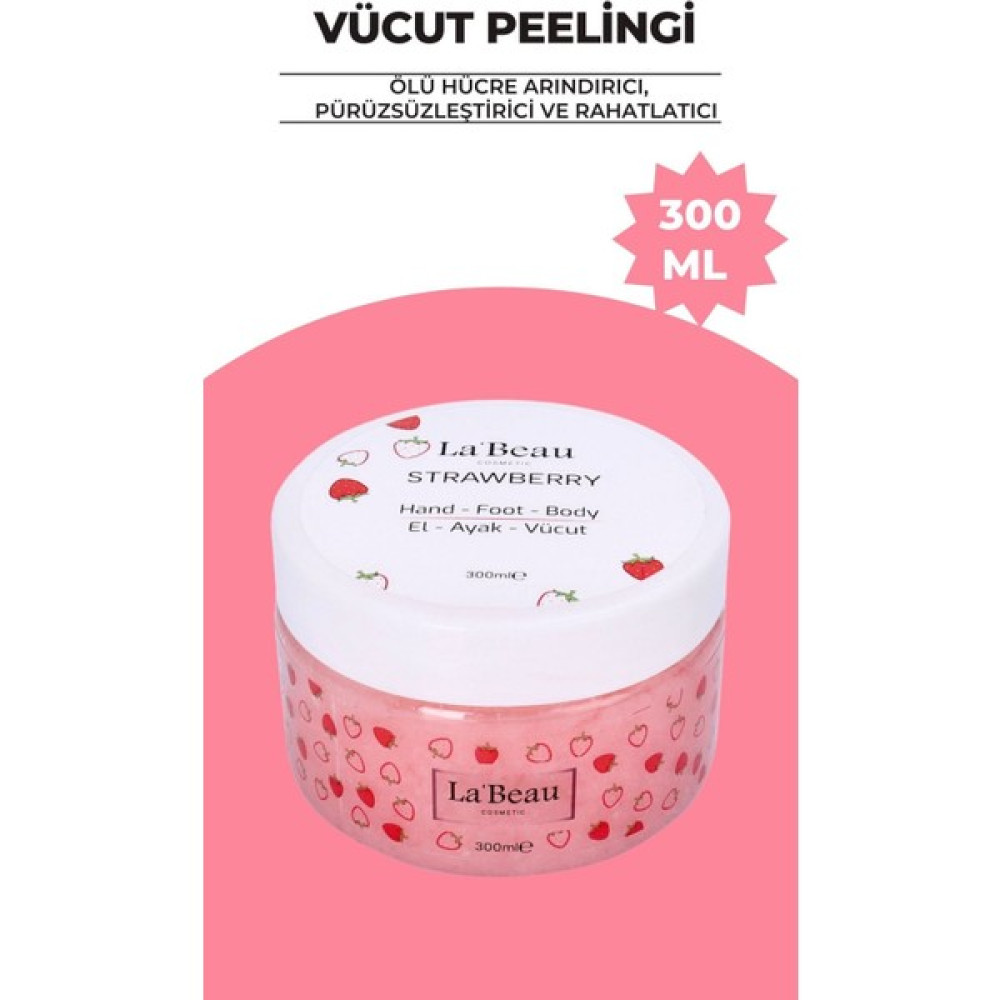 La'Beau Cosmetic Vücut Peelingi Çilekli Peeling Manikür, Batık ve Soyulan Cilt, Yoğun Nemlendirme Vücut Bakımı Fiyatı