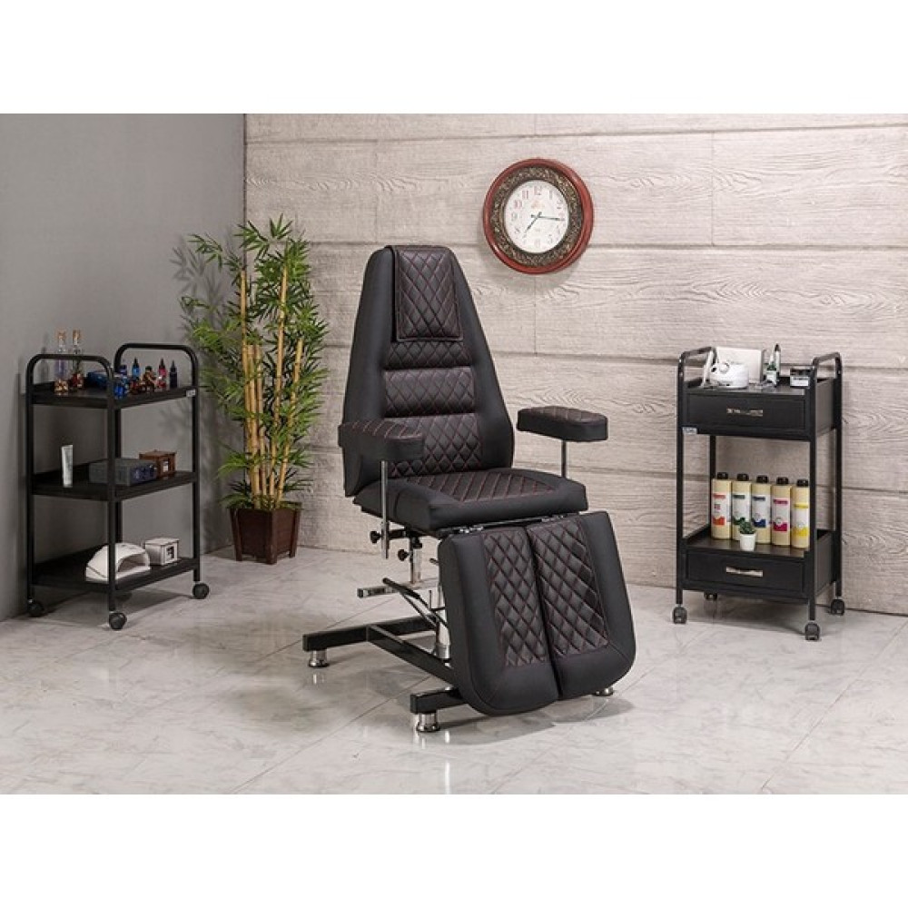 Labortech Royal-2 Hidrolikli Tattoo Koltuğu Dövme Koltuğu-Siyah | LaborTech-9164 - Siyah Ofis Koltukları Fiyatı