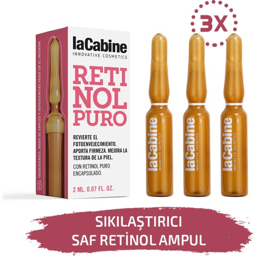 Lacabine 3 Adet Sıkılaştırıcı Saf Retinol Ampul Foto Yüz Serumu Dermaroller Dermapen Serum Anti-Aging / Yaşlanma Karşıtı Fiyatı