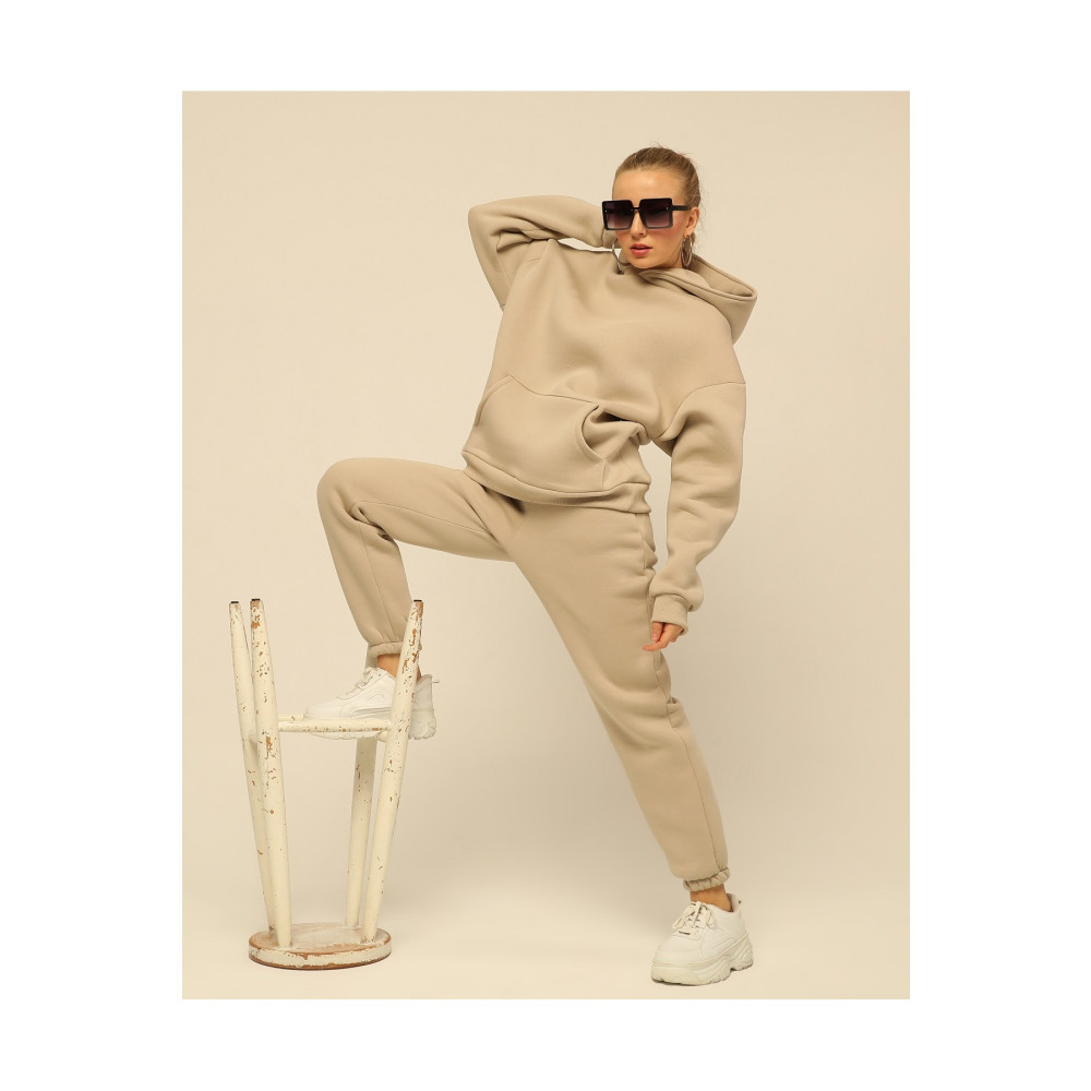 LACASE Kadın Unisex Kapüşonlu 3 Iplik Oversize Eşofman Takımı XL Beden Kadın Eşofman Fiyatı