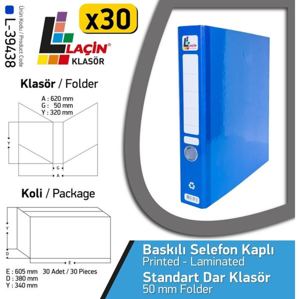 Laçin Klasör Selefonlu Dar 30 Adet 1 Koli Oto Boyaları Fiyatı
