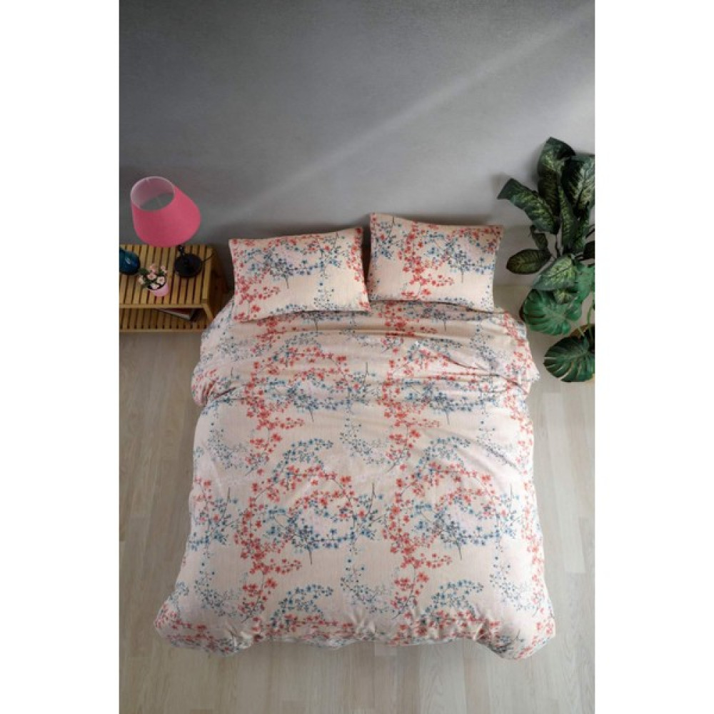 Laçin Somon Çift Kişilik Nevresim Seti - 200 x 220 cm - Renkli Nevresim Takımı Fiyatı