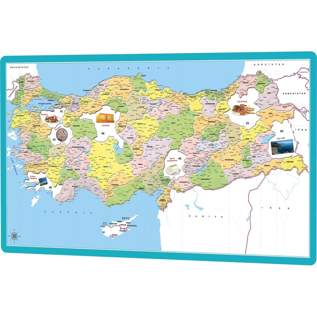 Laço Kids Il Sınırlarına Göre Kesilmiş Eğitici Türkiye Siyasi Haritası Puzzle Anne Bebek Oyuncak Fiyatı
